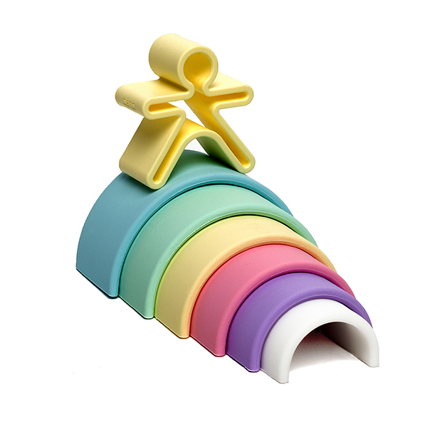 DENA Silikonowa Tęcza Pastel - 6 elementów